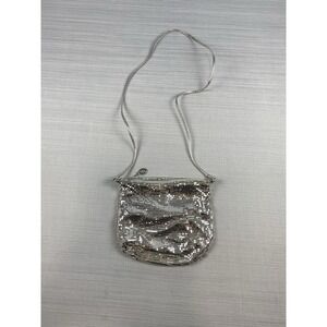 VTG WHITING & DAVIS Silver Metal Mesh‎ Shoulder Strap Evening Handbag Purse